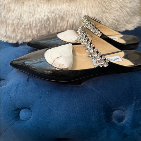 Jimmy Choo Shoes - Jimmy Choo Black Crystal Embellished Mules